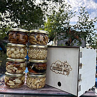 Набір дерево 8 баночок акація № 1