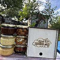 Набір дерево 6 баночок акація № 2