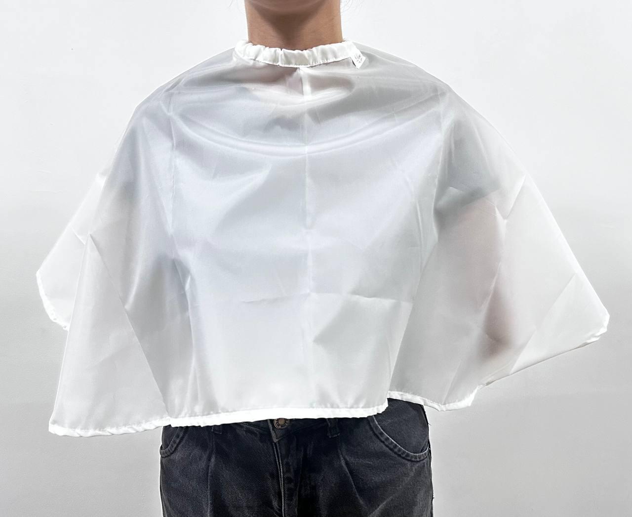 Накидка пелерина для клієнта перукарська біла