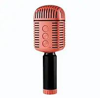 Караоке-мікрофон bluetooth MC-873 Рожевий, Бездротовий караоке-мікрофон із колонкою