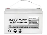 Гелевий акумулятор MAXX FM-12-100 12V/100A для ДБЖ та інверторів, фото 4
