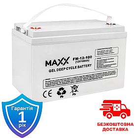 Гелевий акумулятор MAXX FM-12-100 12V/100A для ДБЖ та інверторів