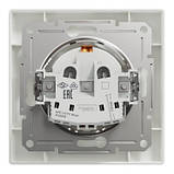 Розетка із заземлюючим контактом Schneider Electric Asfora біла, фото 4