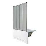 Пластикова огорожа на ванну Insana Tiffani 110х140 складна огорожа гармошка для ванни матова, фото 2