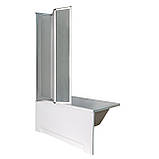 Пластикова огорожа на ванну Insana Tiffani 110х140 складна огорожа гармошка для ванни матова, фото 3