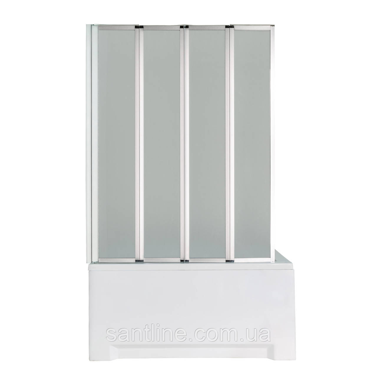 Пластикова огорожа на ванну Insana Tiffani 110х140 складна огорожа гармошка для ванни матова, фото 1