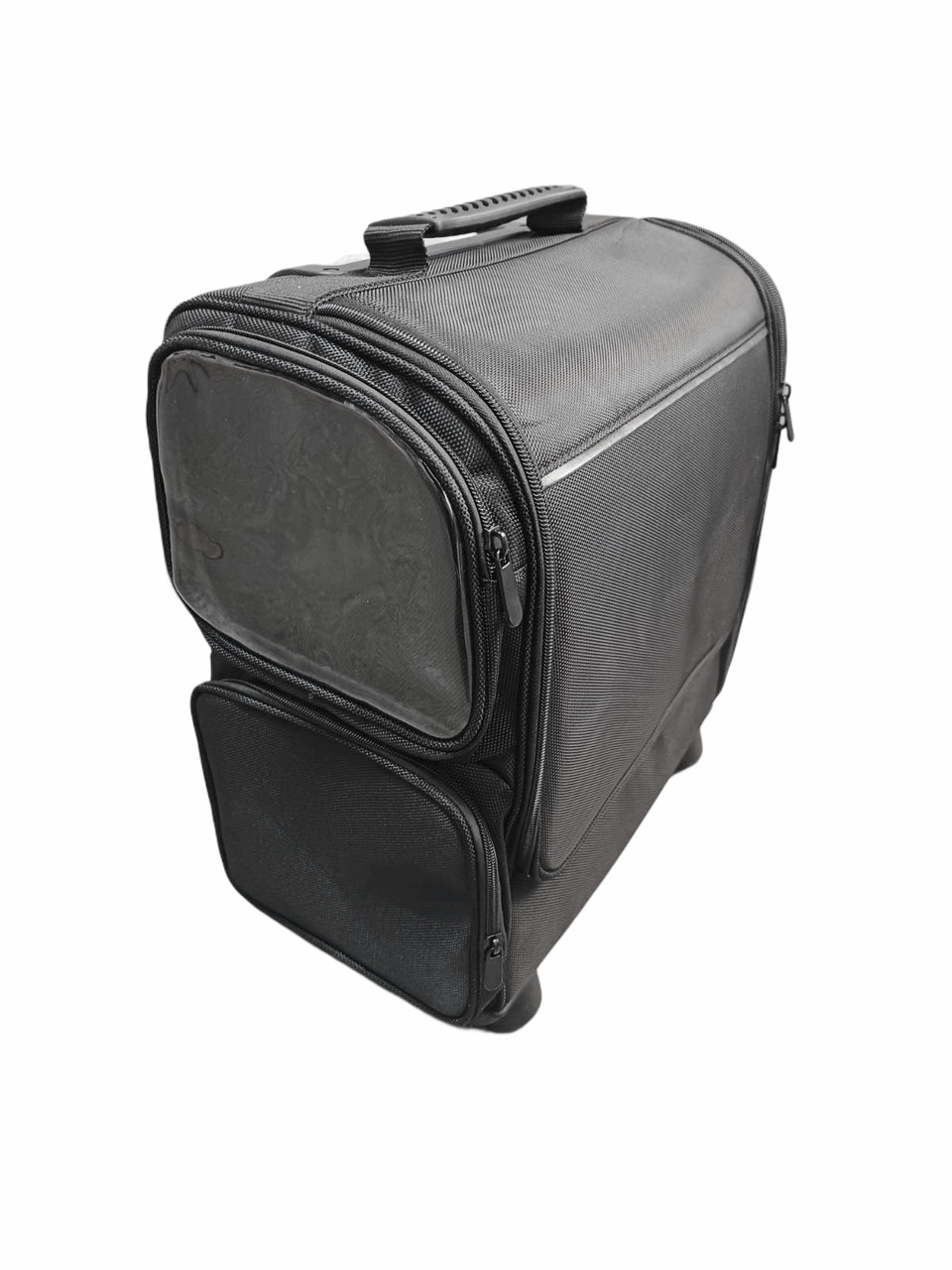 Б'юті-кейс CH-DK на колесах (чорний, з косметичками, телескопічна ручка), фото 1