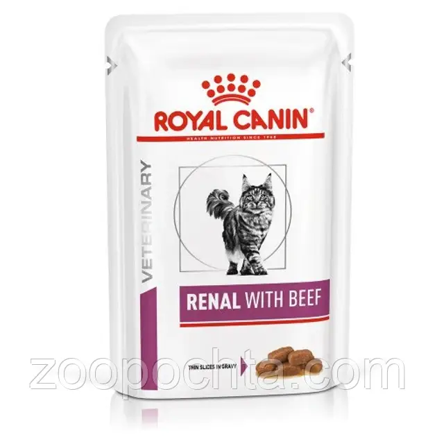 Вологий корм Royal Canin Wet Renal (Роял Канін Ренал ) з яловичиною для кішок 85 гр 12 шт.