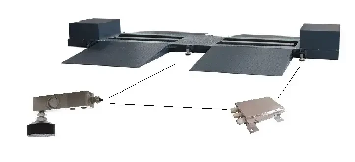 Комплект вагового обладнання Keli для гальмівного стенду легкових автомобілів