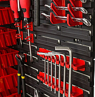 Настінний органайзер панель для інструментів лотки контейнери 78х78см 41 контейнер, фото 10