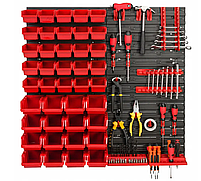 Настінний органайзер панель для інструментів лотки контейнери 78х78см 41 контейнер, фото 3