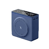 Power bank na 20000mah Magsafe Iphone Q7 Повербанк для телефона с быстрой зарядкой с экраном темно-синий