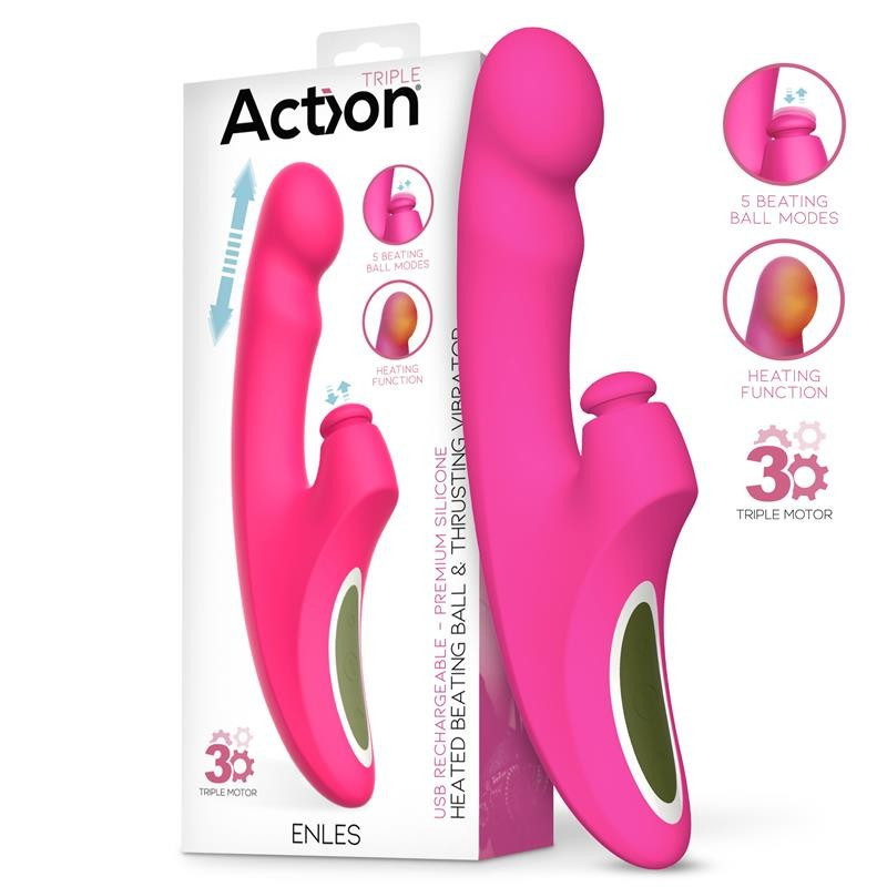 ACTION ENLES VIBE WITH BEATING BALL, THRUSTING Y HEAT FUNCTION, фото 1