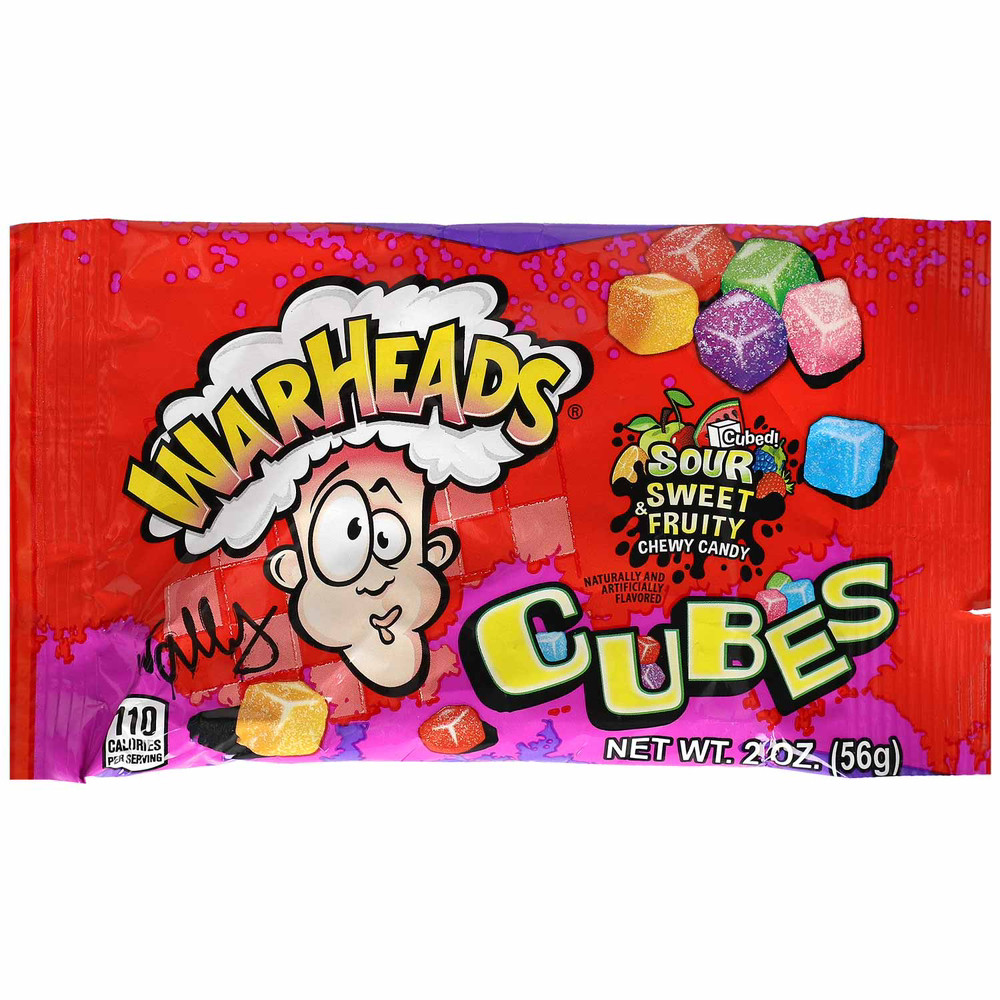 Warheads Cubes Кислі жувальні цукерки 113g