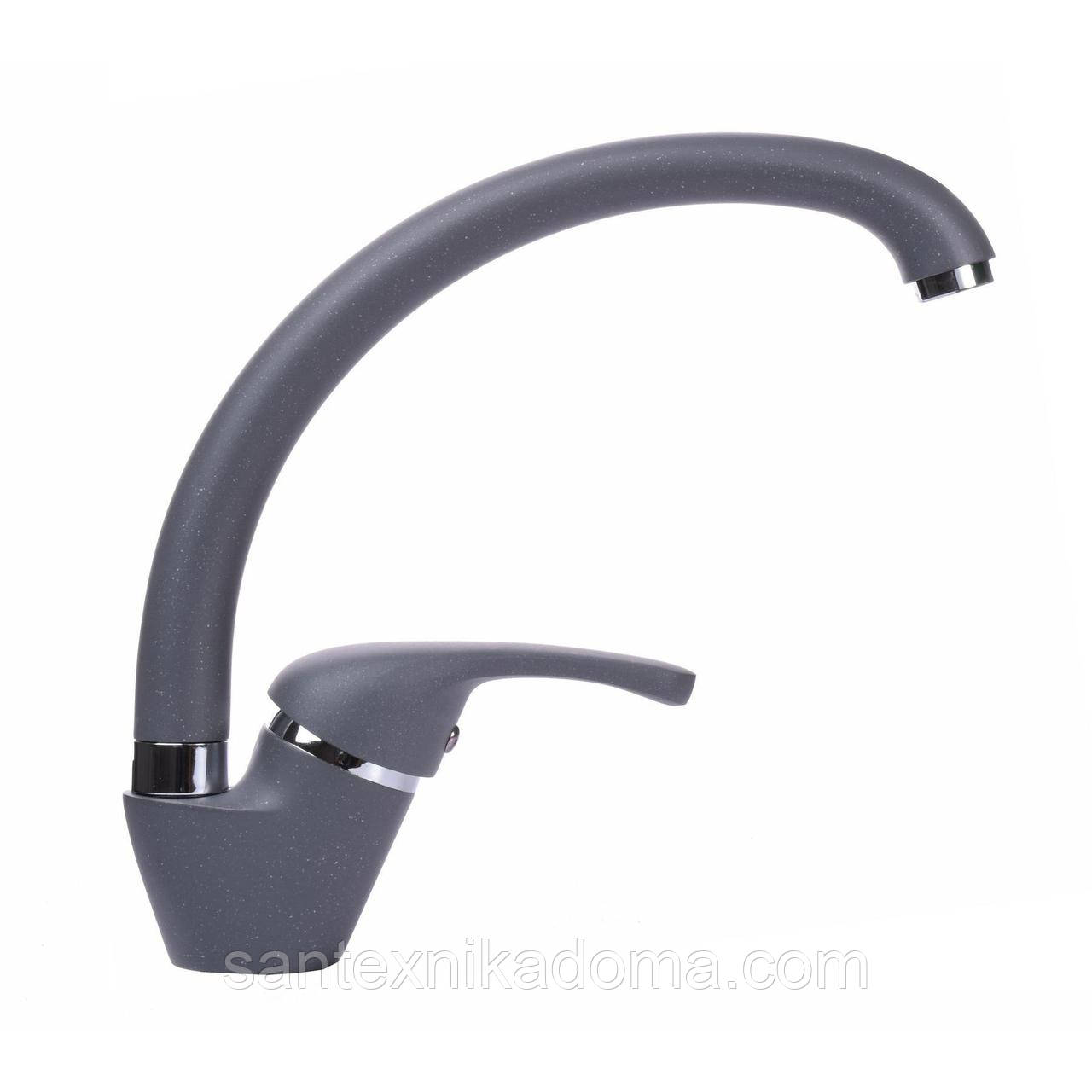 Змішувач на кухню Globus Lux Solly GLSO-0203S-3-TITANIUM латунь темно-сірий