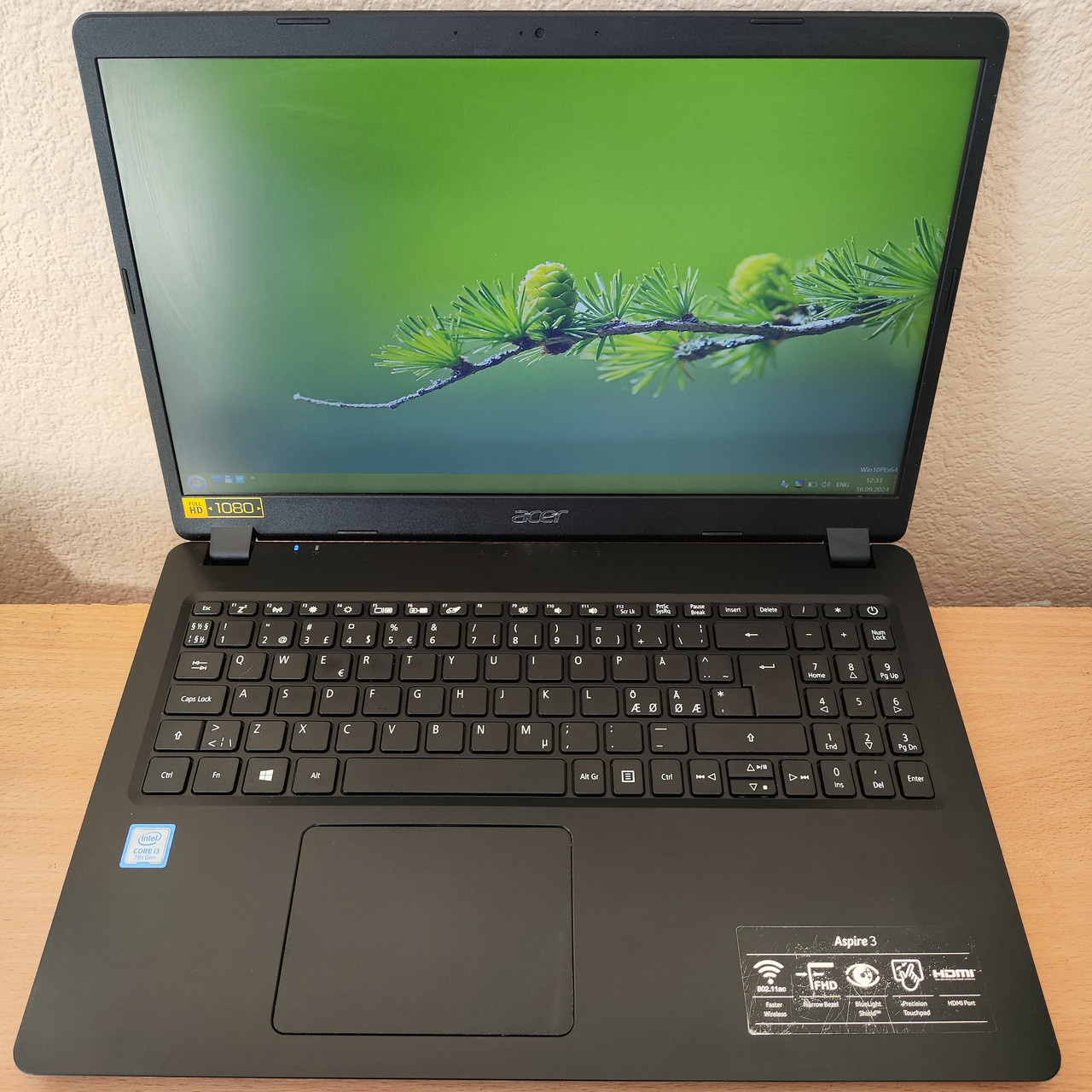 Ноутбук Acer Aspire A315-54K 15.6" FHD Intel Core i3-7020U / 8 GB DDR4 / 256 GB SSD / Intel HD Graphics 620 / WebCam