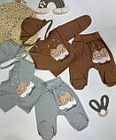 Комплект для новонародженого: розпашонка + повзунки + чепчик, фото 5