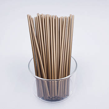 Палички для кейк-попсів пластикові Бронзові 15 см 50 шт.