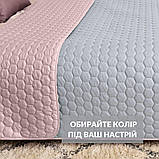 Покривало на ліжко Silhouette 240x260 IDEIA двостороннє, міцне стьобання тканини, антиалергенне волоконо, фото 4
