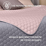 Покривало на ліжко Silhouette 240x260 IDEIA двостороннє, міцне стьобання тканини, антиалергенне волоконо, фото 6