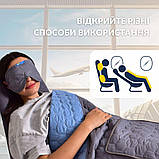 Плед-подушка IDEIA дорожня для літака, кемпінгу, походів, кріпиться до валізи, незамінна для подорожей, фото 10