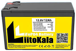 Акумуляторна батарея LiitoKala LiFePO4 12.8V / 12Ah (153,6Wh) / 151*65*98mm / 1.4kg