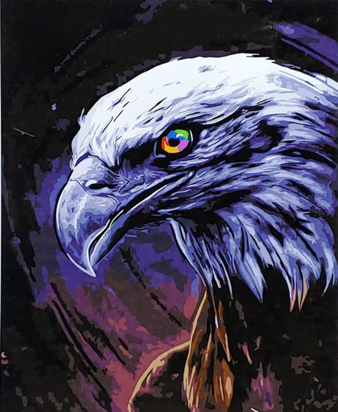 Картина за номерами Погляд орла 40x50см Набір акриловий живопис за номерами на полотні Strateg SY6874, фото 1