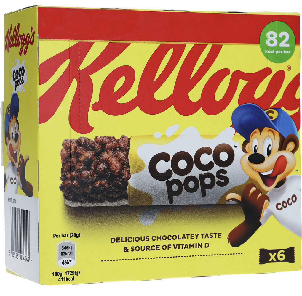 Батончики шоколадні Kellogg's Coco Pops Riegel 6x20g, фото 1
