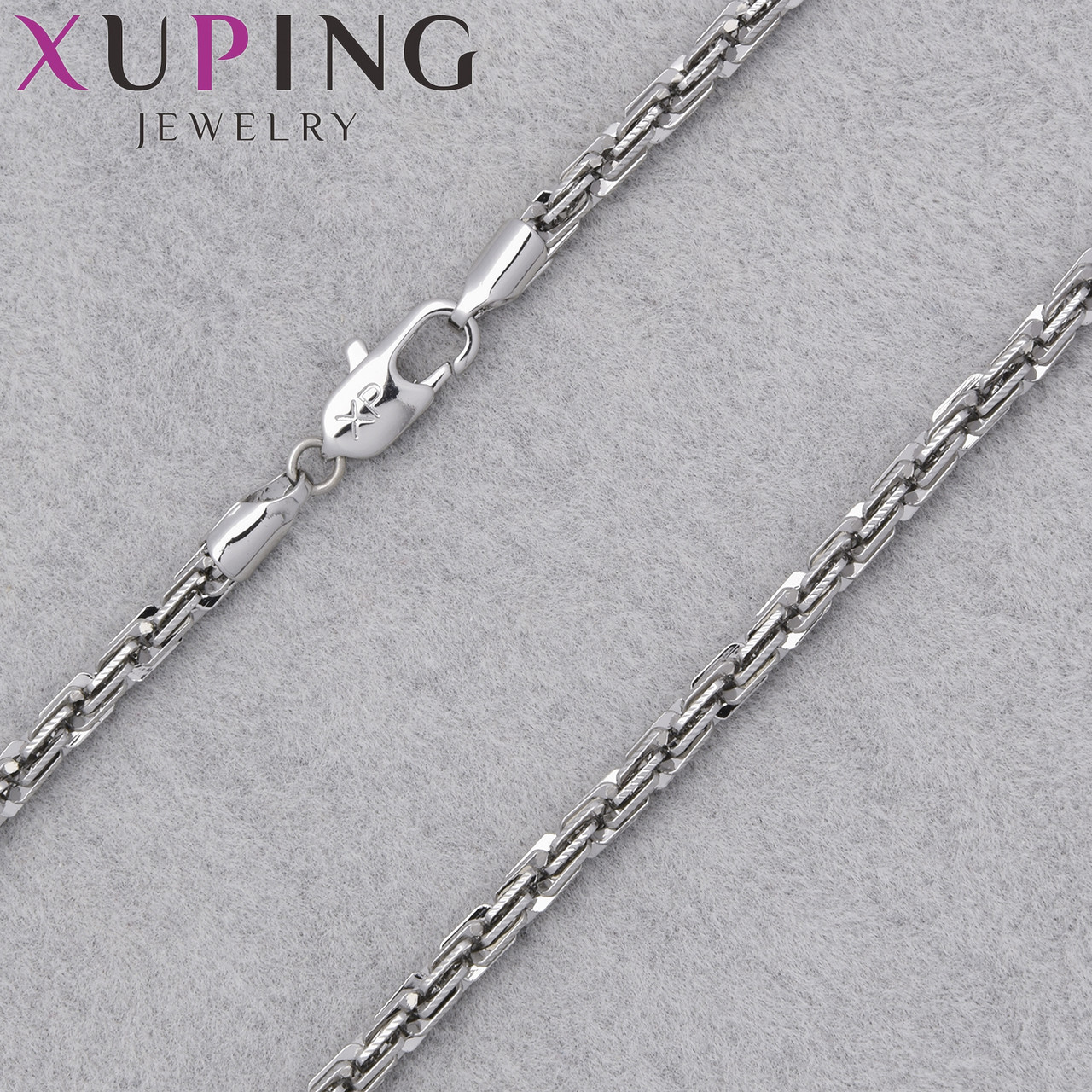 Цепочка Xuping Jewerly длина 45 см ширина 4 мм медицинское золото декоративное плетение застёжка карабин