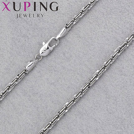 Цепочка Xuping Jewerly длина 45 см ширина 4 мм медицинское золото декоративное плетение застёжка карабин, фото 1