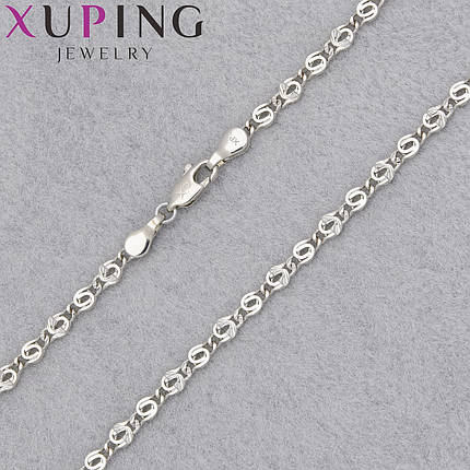 Цепочка Xuping Jewerly длина 50 см ширина 3 мм медицинское золото декоративное плетение застёжка карабин, фото 1