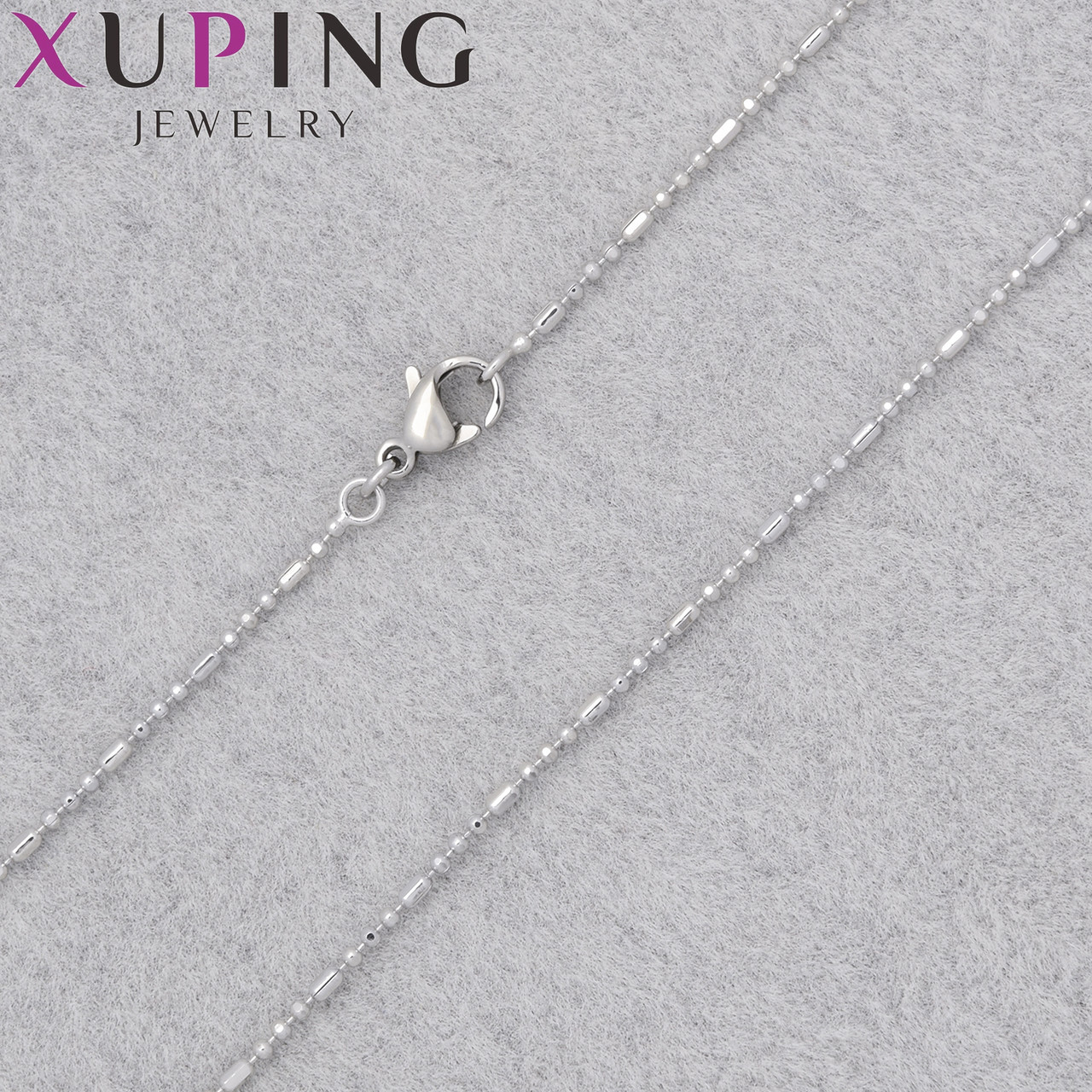 Цепочка Xuping Jewerly длина 50 см ширина 0.1 мм медицинское золото декоративное плетение застёжка карабин