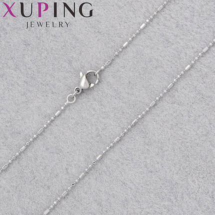 Цепочка Xuping Jewerly длина 50 см ширина 0.1 мм медицинское золото декоративное плетение застёжка карабин, фото 1