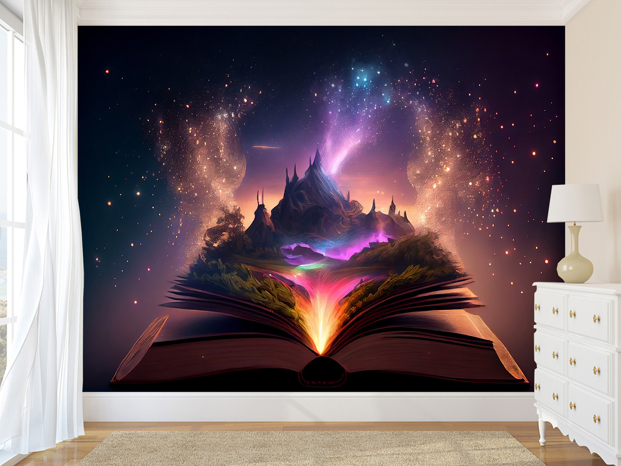 Самоклеюча плівка Oracal "Магічна книга", декор для спальні, вітальні, дитячої кімнати, фото 1