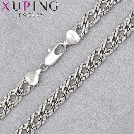 Цепочка Xuping Jewerly длина 60 см ширина 10 мм медицинское золото декоративное плетение застёжка карабин, фото 1