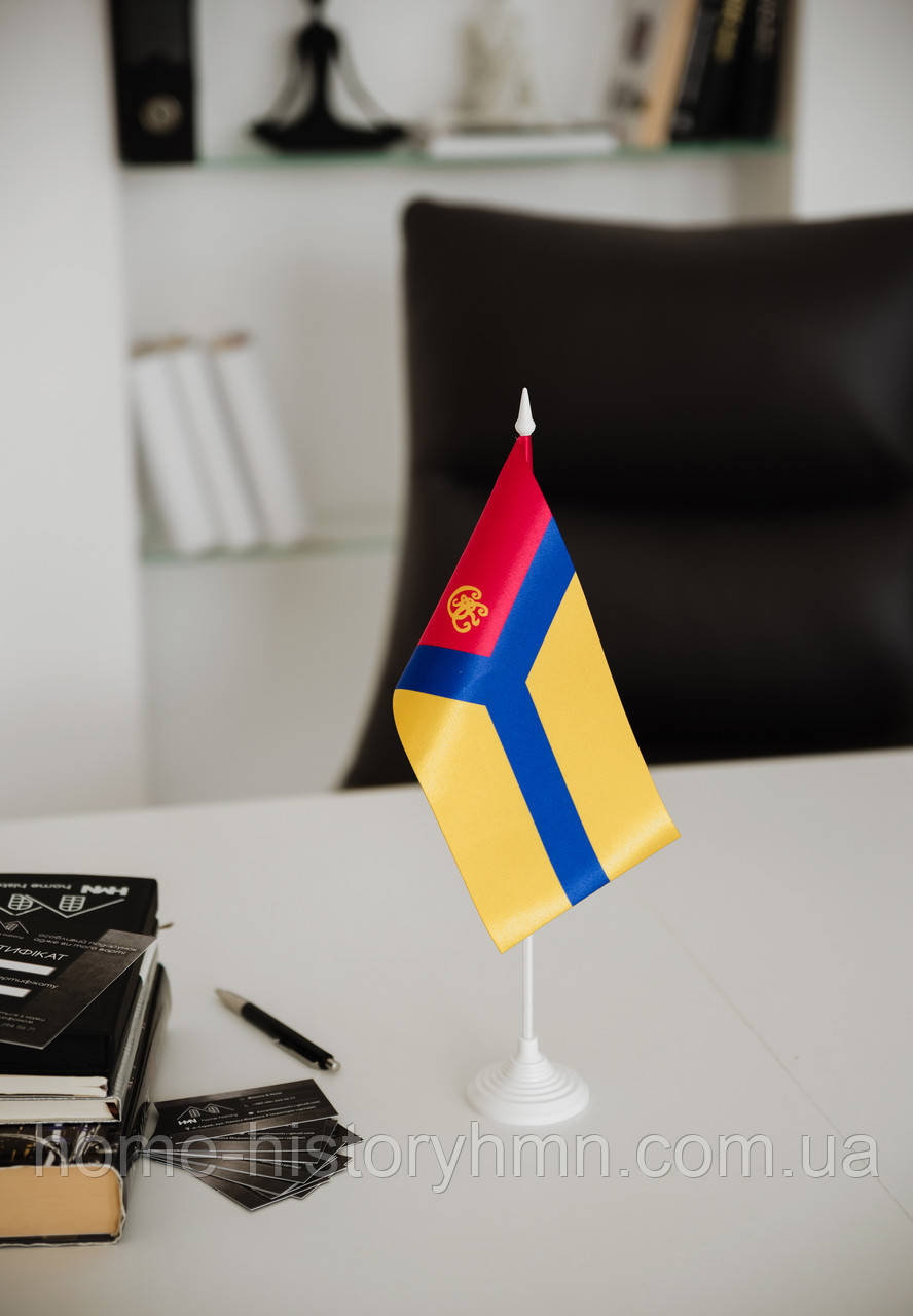 Настільний прапор Кропивницького із пластиковим тримачем