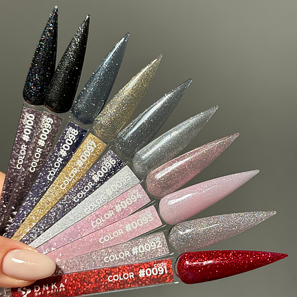 Гель-лак DNKa Gel Polish Color №0092, 12 мл прозоро-ліловий з голограмою, фото 3