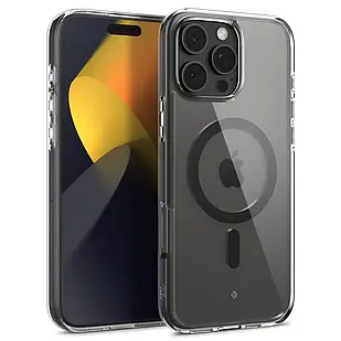 Чохол Caseology Capella Mag Clear Charcoal для iPhone 16 Pro ACS08183