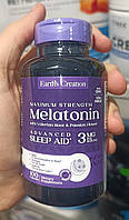 Комплекс мелатонін+валеріана+магній Earth's Creation Melatonin + Valerian Root & Passion Flower - 100 капс