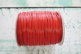 Шнур плетений поліестеровий вощений 1,5мм колір - червоний