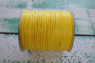 Шнур плетений поліестеровий вощений 1,5мм колір - жовтий