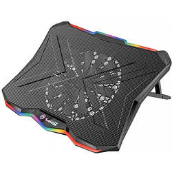 Підставка для ноутбука з охолодженням та підсвічуванням MARVO CoolingPad FN-40 |2USB, 9-17.3"| Чорний