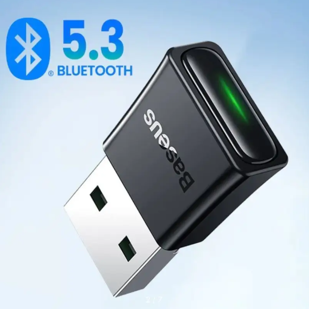 Блютуз адаптер для пк юсб Bluetooth 5.3 передавач для комп'ютера ноутбука USB Bluetooth-адаптер Baseus, фото 1