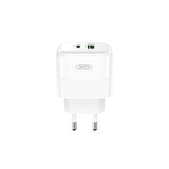 Мережевий зарядний пристрій XO L137 1USB-C/1USB PD/QC 20W Колір Білий