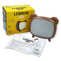 Настільний нічник Lebron L-TL-L-80 з акумулятором 3 W 3000-6500 K коричневий 15-13-80, фото 6