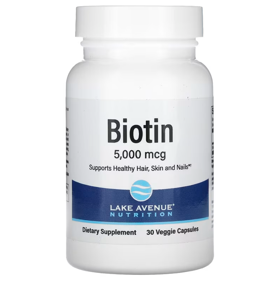 Biotin 5000 мкг Lake Avenue Nutrition 30 капсул, фото 1