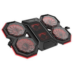 Підставка для ноутбука з охолодженням та підсвічуванням MARVO CoolingPad FN-41 |2USB, 9-17.3"| Чорний