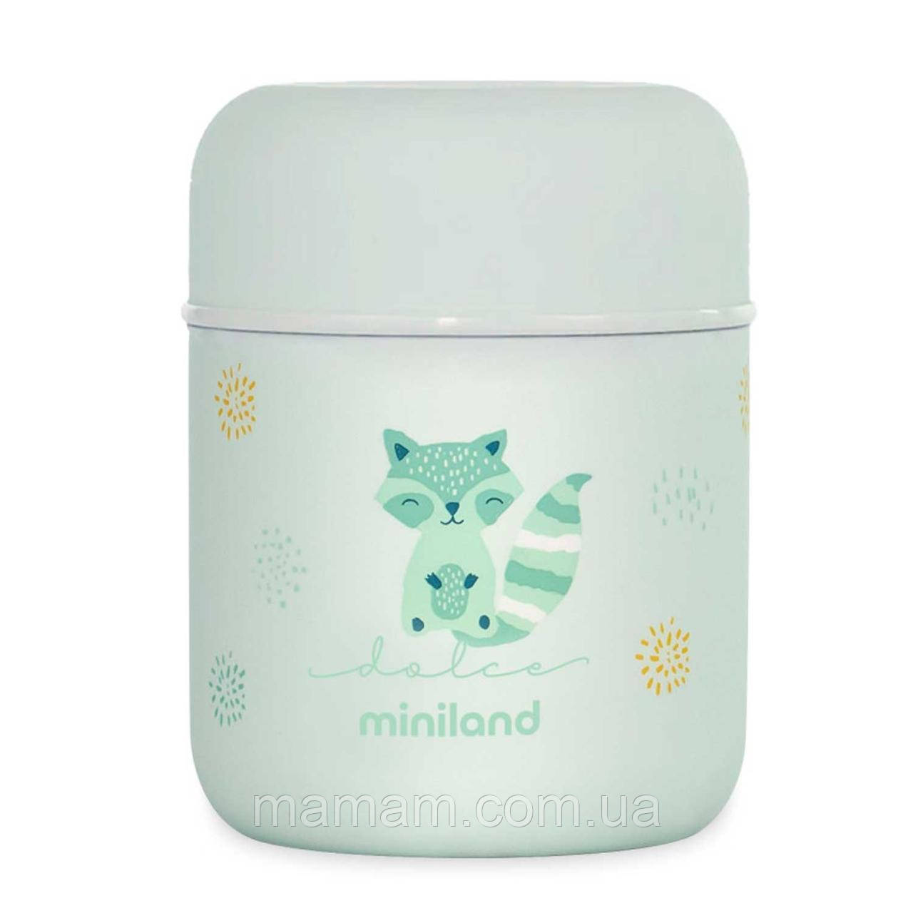 Дитячий термос для їжі Miniland Silky Food на 280 мл Dolce Mint, фото 1