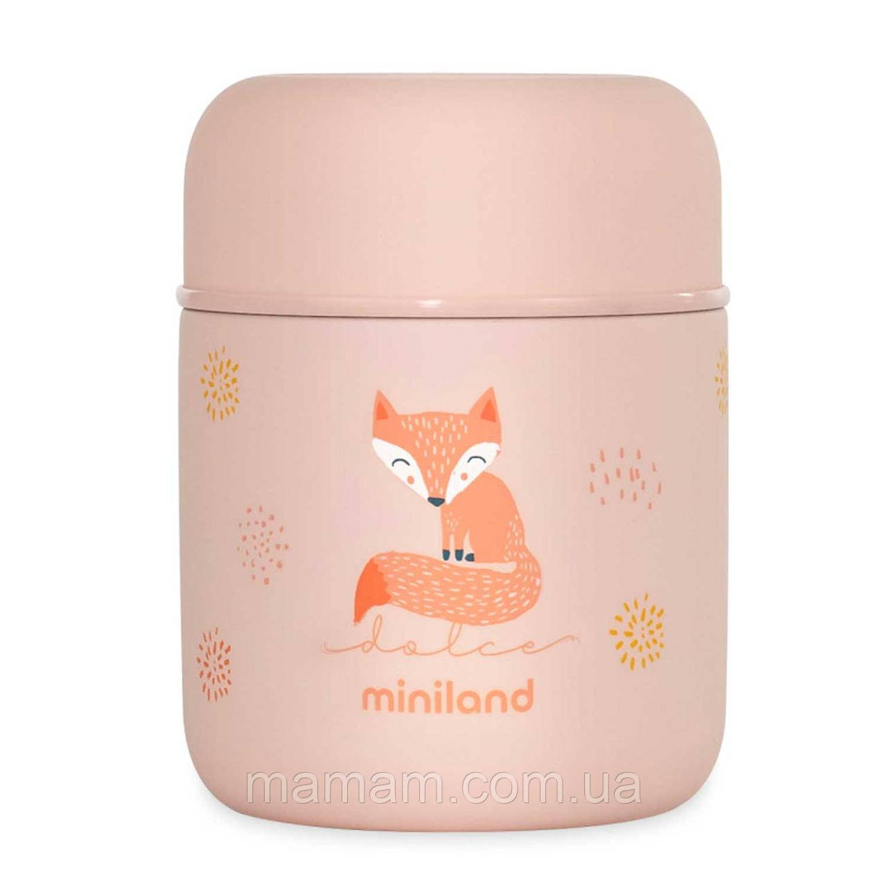 Дитячий термос для їжі Miniland Silky Food на 280 мл Dolce Peach, фото 1