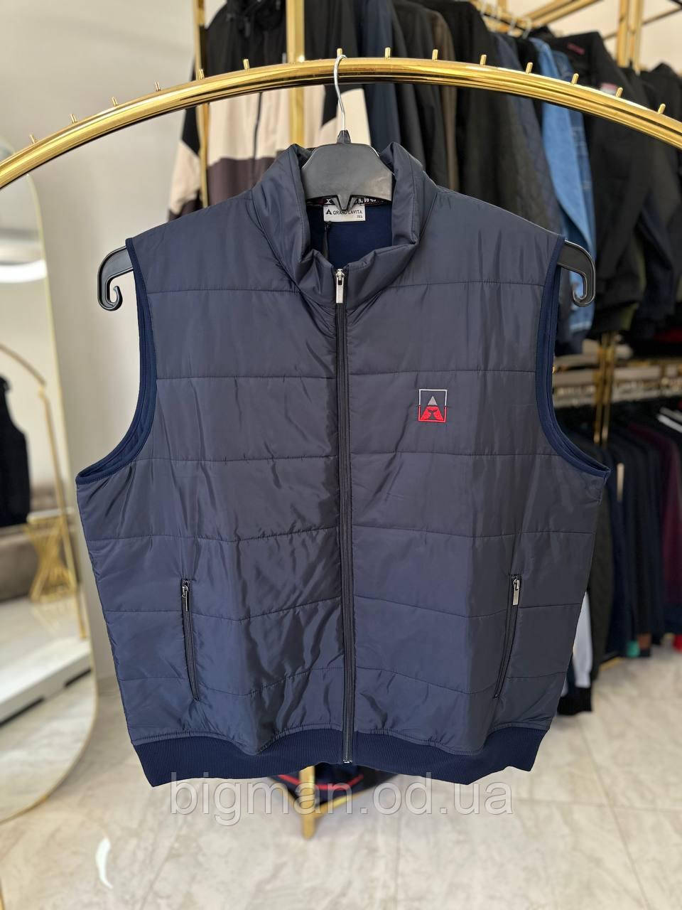 Чоловіча жилетка GLV 1660 батал 3-7XL т-синя